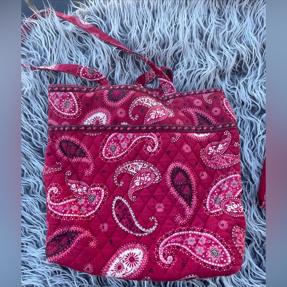 Vera Bradley Retired Pattern Medium Tote Mesa Red… - image 5